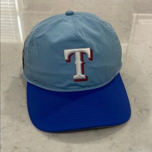 Kith x 47 collab Texas Rangers SnapBack hat two tone blue worn 4-5 times EUC